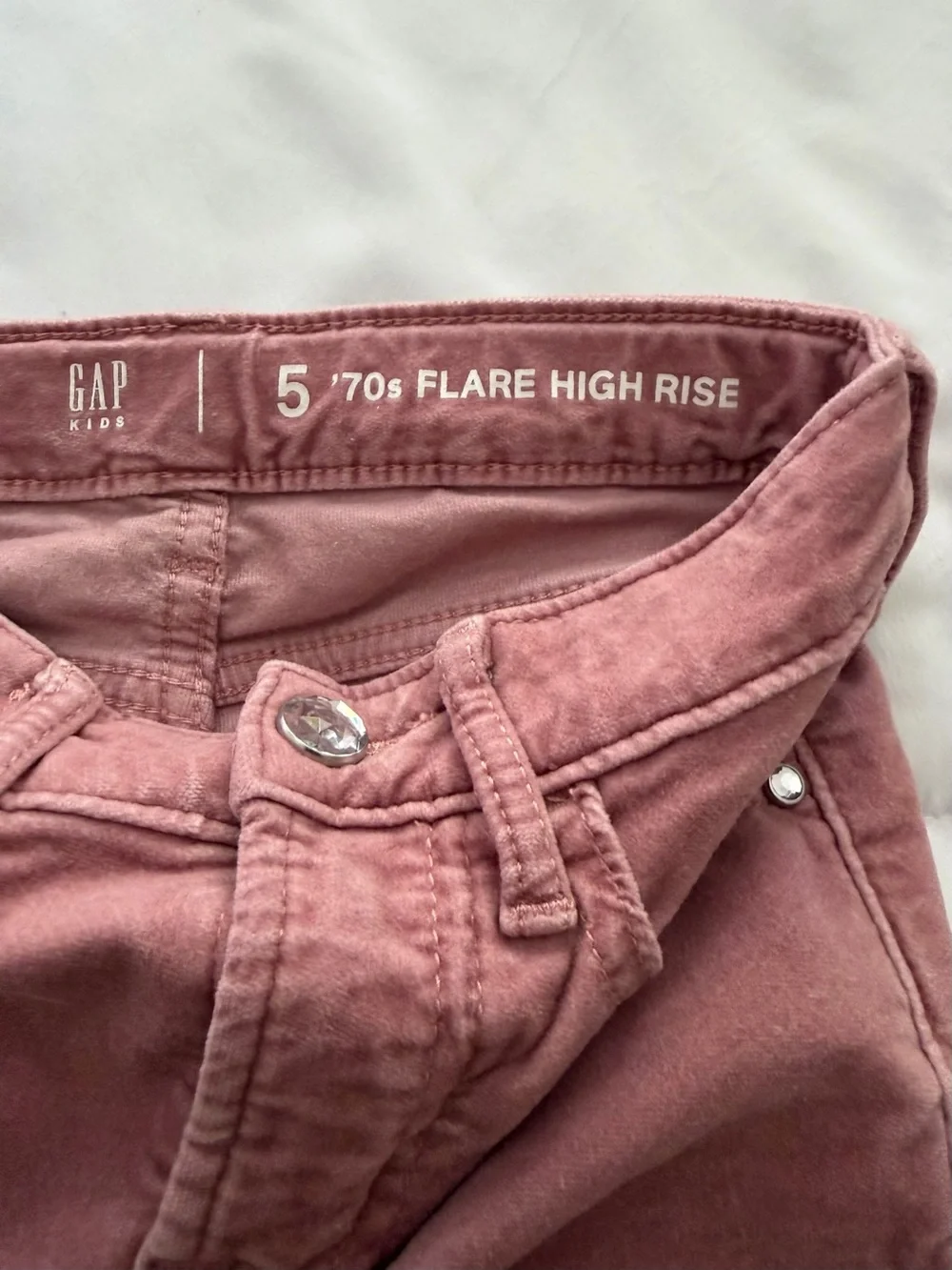 Gap Kids ’70s Flare High Rise Pants – Dusty Rose Pink
